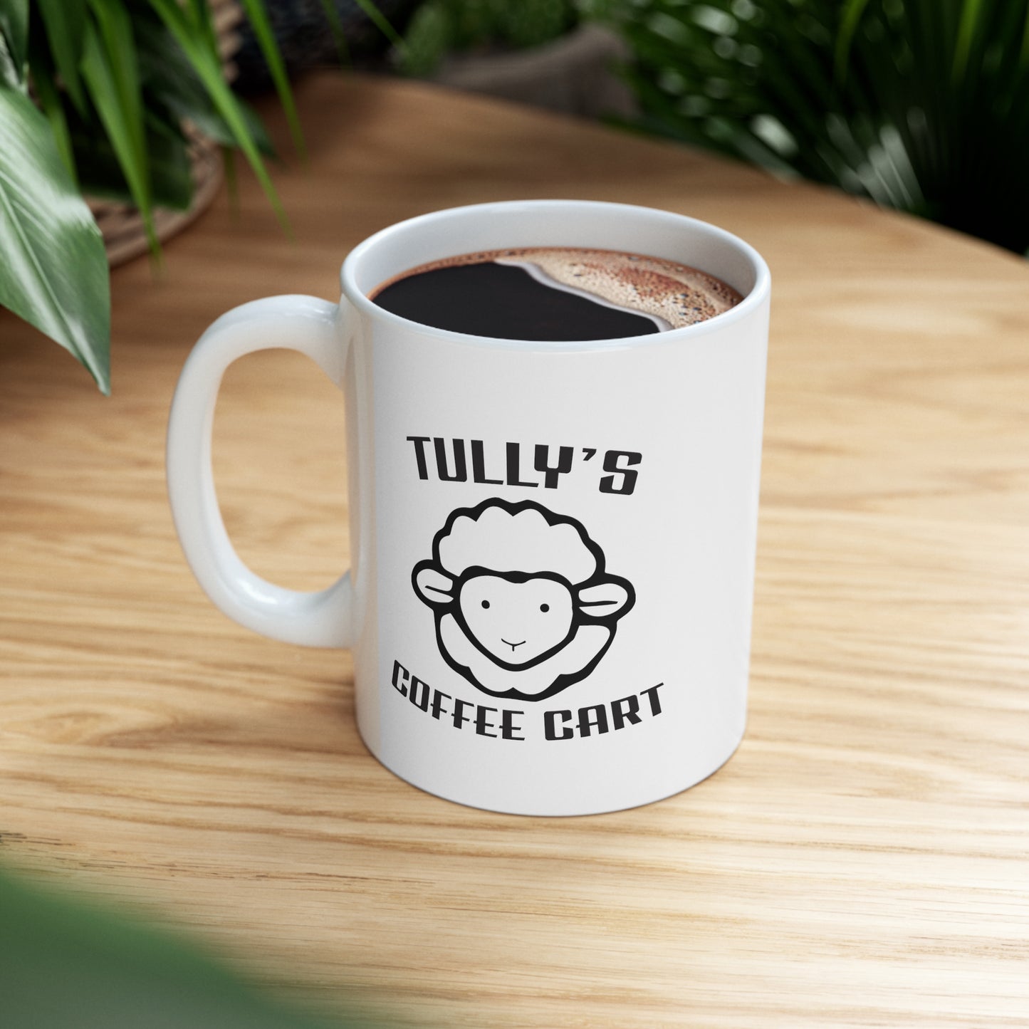 Tully's Coffee Cart Ceramic Mug